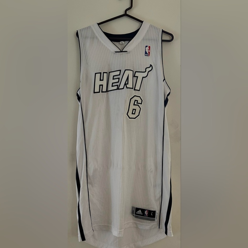 Adidas Lebron James Miami Heat “White Hot” Authentic Jersey Size L